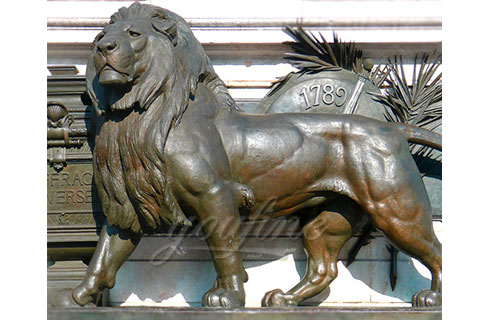 Large hot sale outdoor antique bronze lion sculptures for square