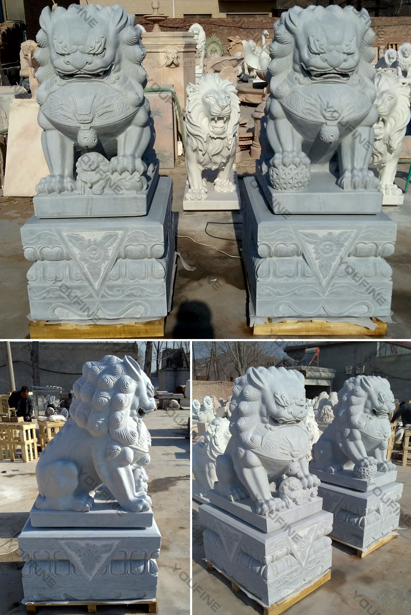 chinese fu dog statue for garden outside