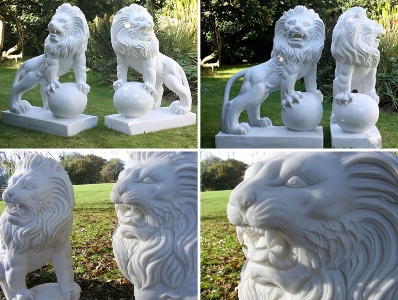 Outdoor garden marble lion statue for saleOutdoor garden marble lion statue for sale