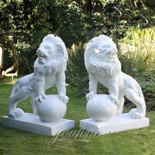 marble lion statue outside for home
