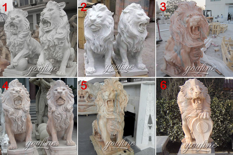 stone lion statue for outdoor