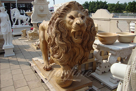 Classic Flying with Marble Lion Statues for sale