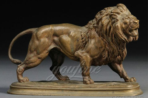 High quality custom large bronze lion statues for park lawn ornaments for sale