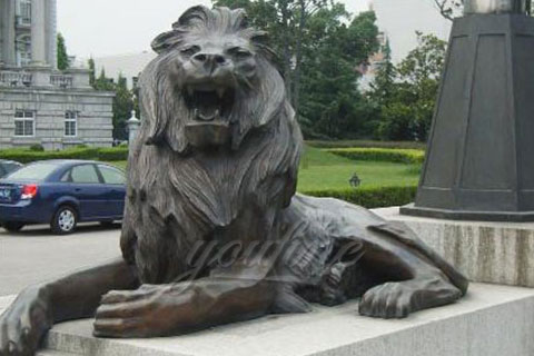 New design antique bronze lion garden statues for decoration