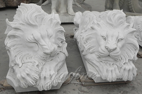 Sleeping marble lion statues animal sculptures for sale