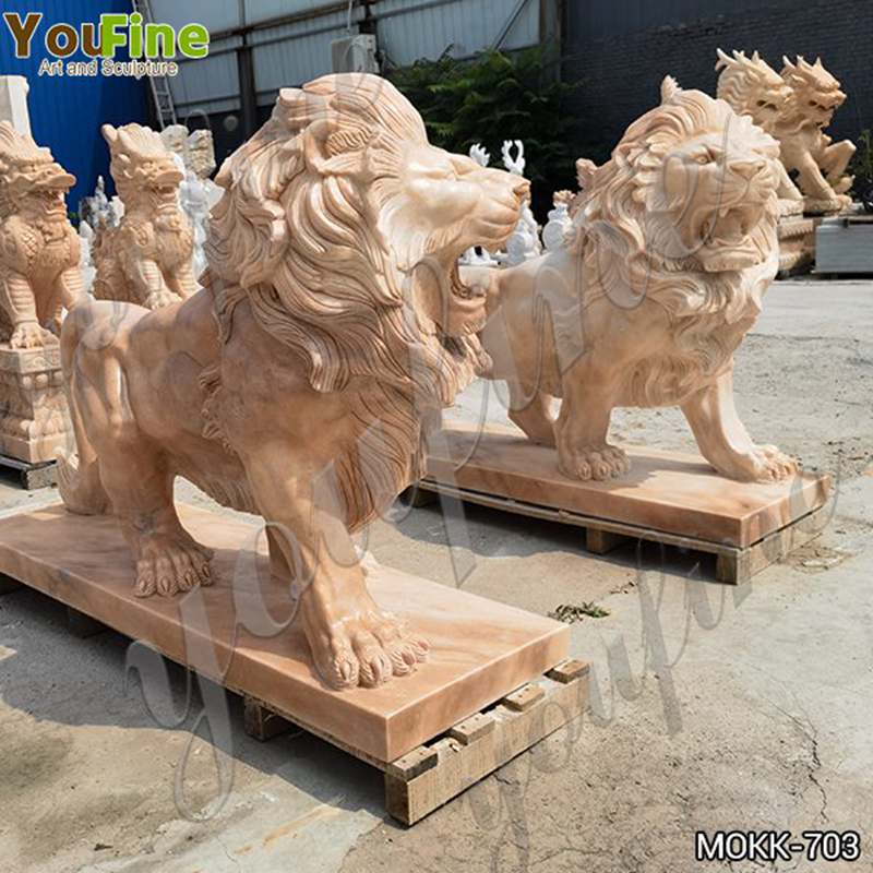 Stone Carvings Marble Lion Sculptures