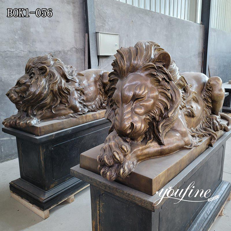 Front Door Bronze Lion Statue For Sale