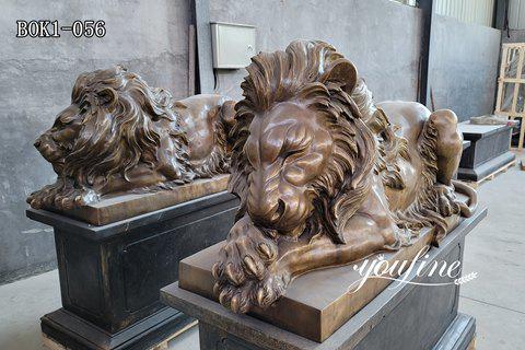Front Door Bronze Lion Statue For Sale