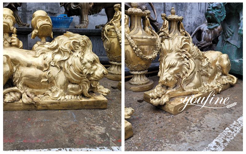 Front Door Bronze Lion Statue For Sale