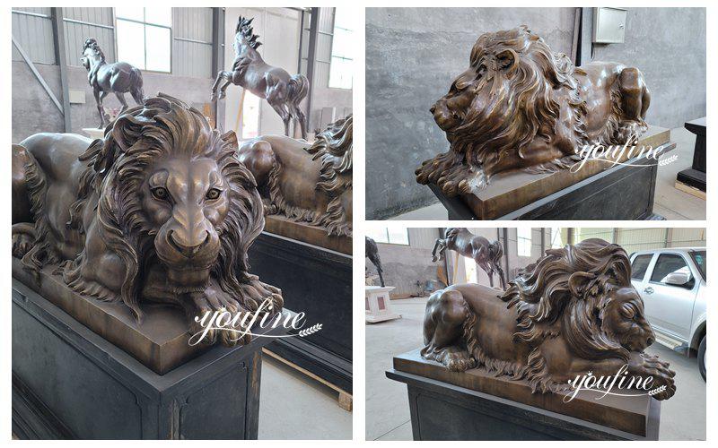 Front Door Bronze Lion Statue For Sale