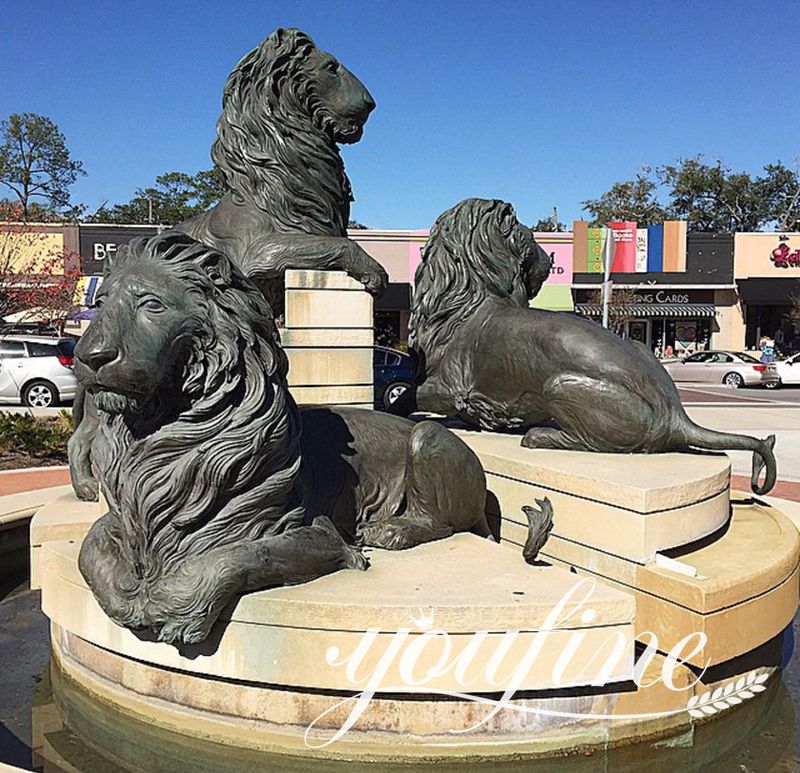 guardian lion statues for home-YouFine Sculpture3