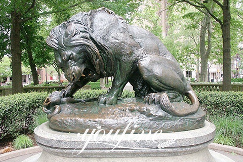 Bronze lion sculpture-1