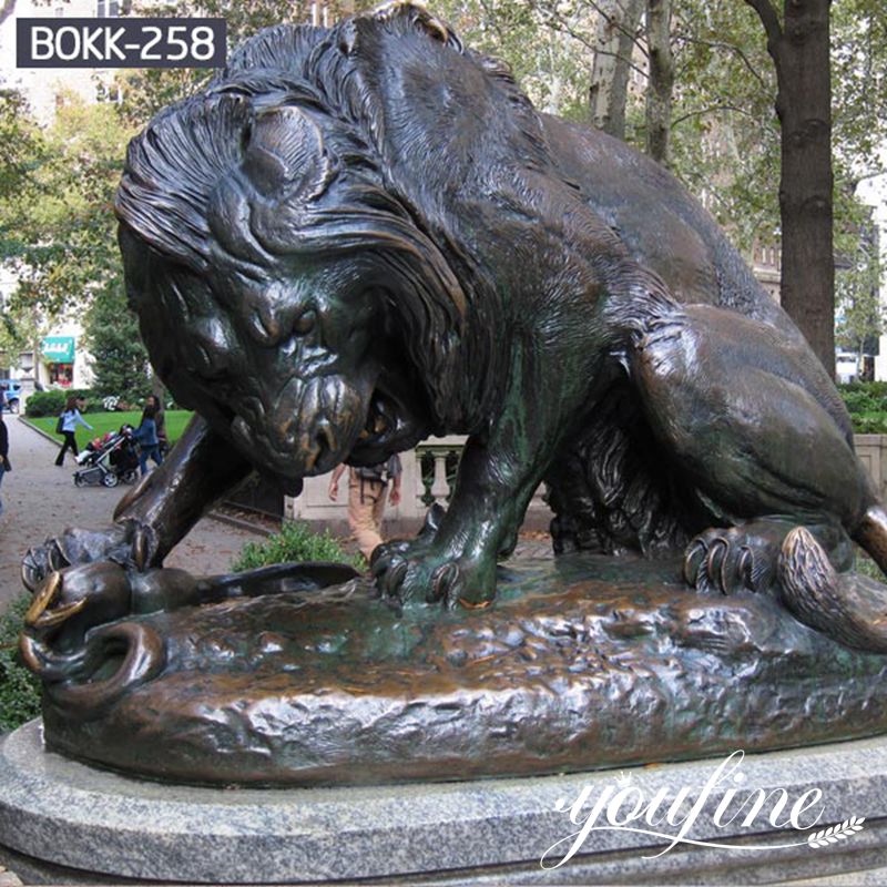 Bronze lion sculpture-3