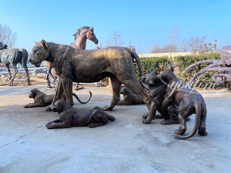 life size bronze lion statue-2